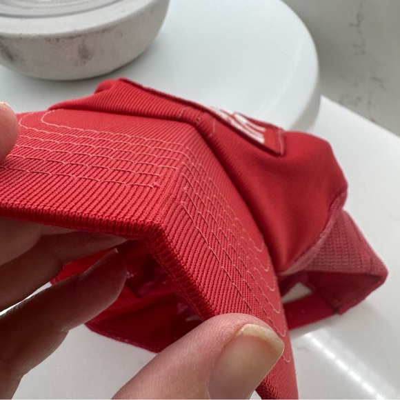 Vintage GMC Trucks Snapback Hat – Red Mesh Trucker Cap – Cracked Bill - Picture 8 of 8